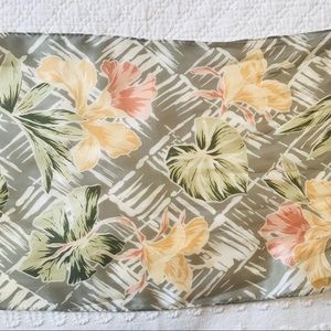 🍀 Echo Silk Khaki/Peach 52” x 10” Rectangula…